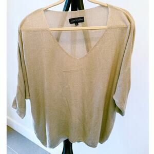 Lightweight Gold Flora ❤️ Ashley Sweater Plus XL